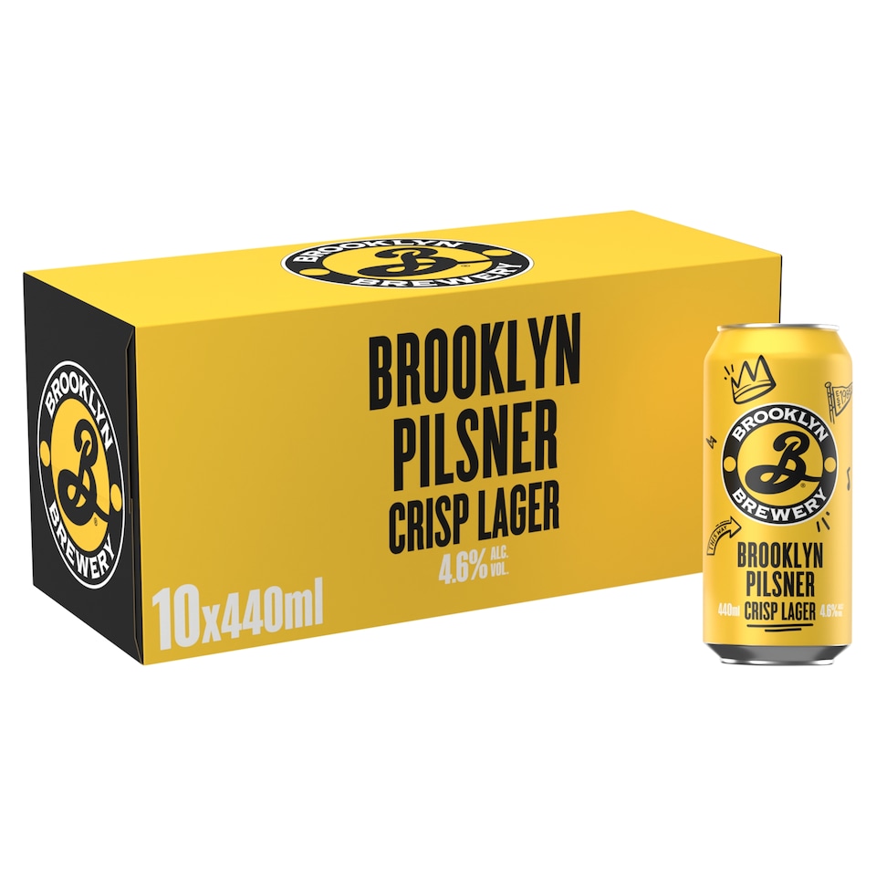 image 1 of Brooklyn Pilsner Lager Beer Cans 10x440ml
