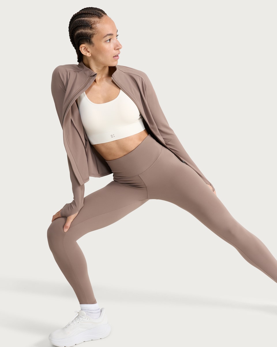 image 1 of F&F Active EVERYHOUR Zip Up Jacket in Brown