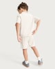 image 3 of F&F Boys 2-Piece Button Up Shirt and Shorts Set in Stone