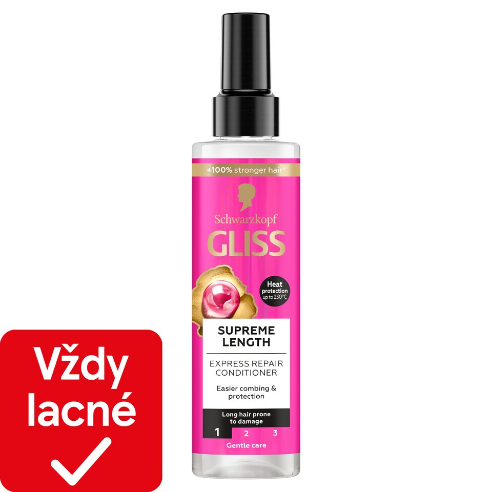 obrázok 1 z Schwarzkopf Gliss expresný regeneračný kondicionér Supreme Length 200 ml