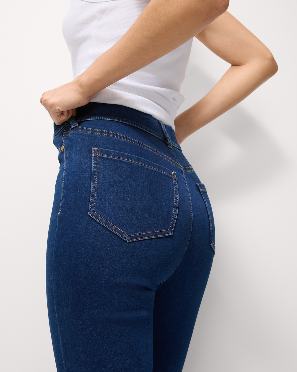 image 1 of F&F High Rise Flared Jeggings in Navy