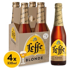Leffe Blonde Beer 4 X 330Ml