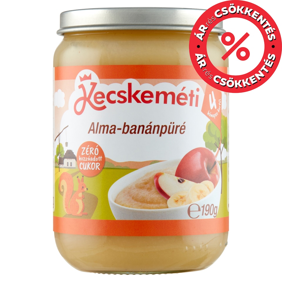 Kecskeméti Apple-Banana Puree Baby Dessert 4 Months+ 190 g