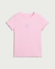 image 4 of F&F Girls Pure Cotton Unicorn Embroidered T-Shirt in Pink
