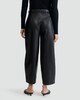 image 3 of F&F Faux Leather Pleated Barrel Leg Trousers in Black