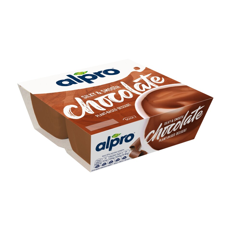 image 1 of Alpro Chocolate Dairy Free Vegan Soya Dessert 4x125g