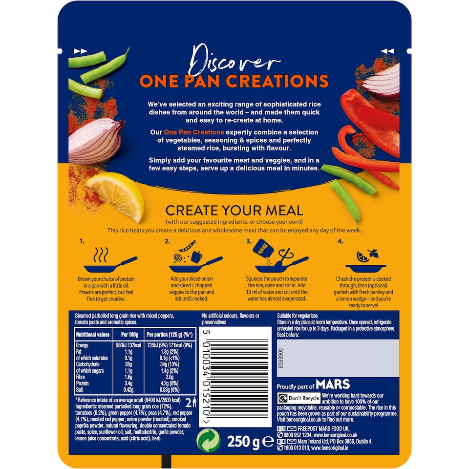 image 1 of Ben's Original Spanish Paella One Pan Rice Meal 250g