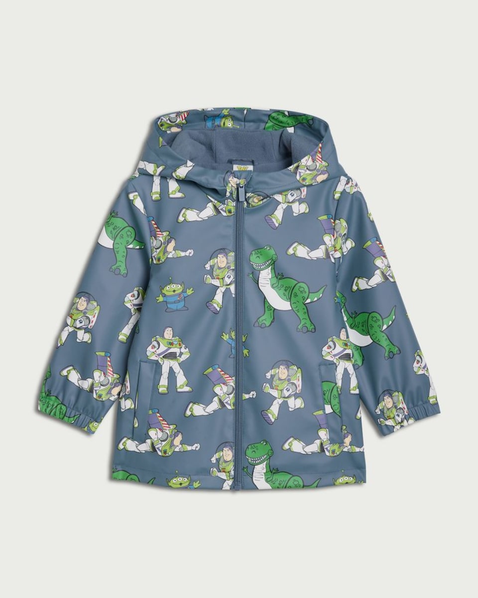 image 1 of Disney Toy Story Buzz Lightyear Hooded Raincoat  in Blue