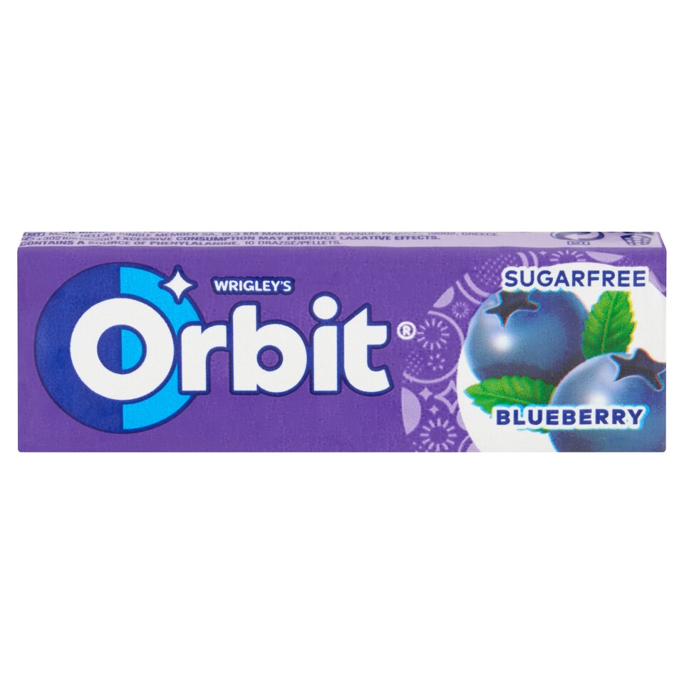 Orbit Blueberry feketeáfonya-ízű cukormentes rágógumi édesítőszerrel 14 g  1. kép