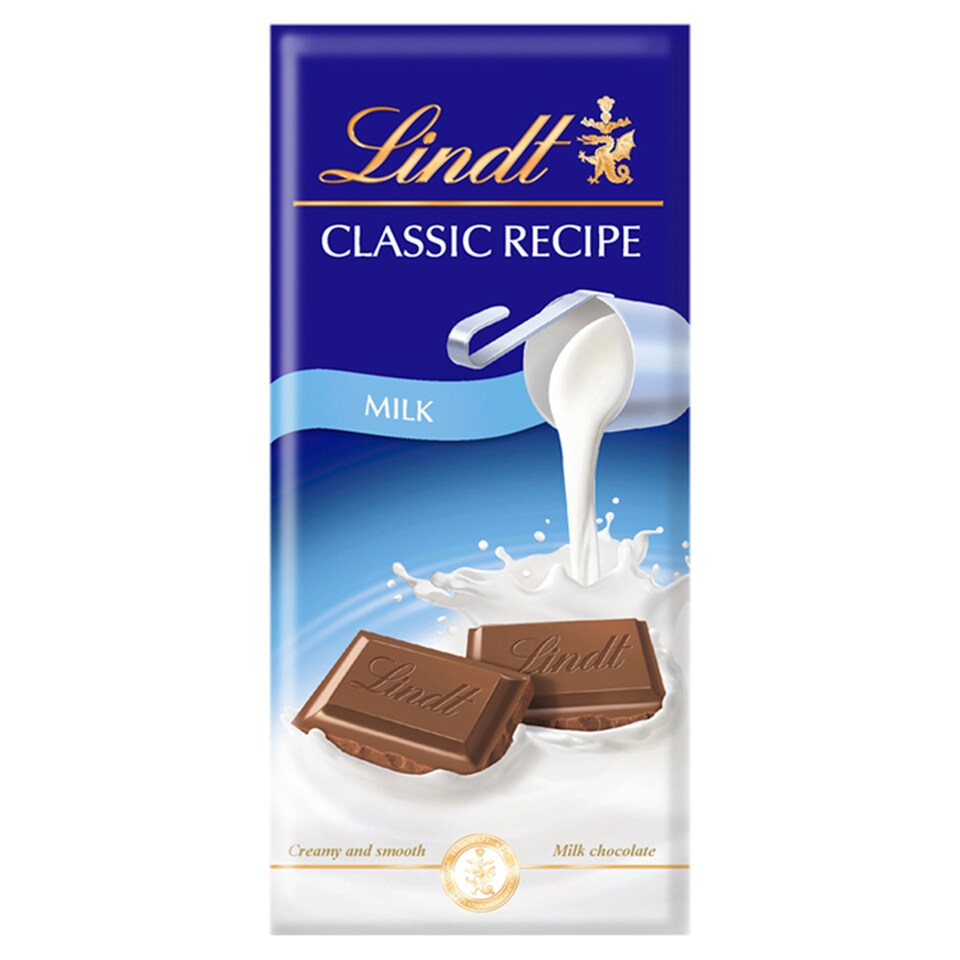 image 1 of Lindt Classic Recipe Milk Chocolate Bar 125G