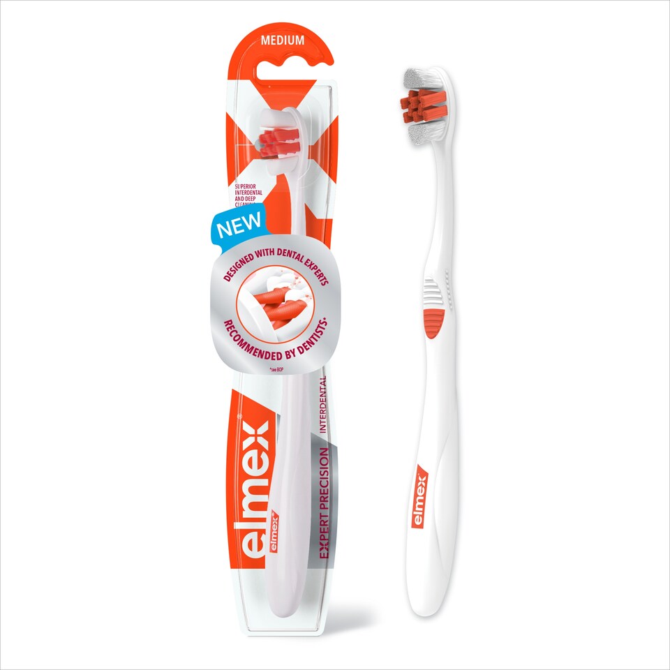 image 1 of elmex Interdental Expert Precision Manual Toothbrush