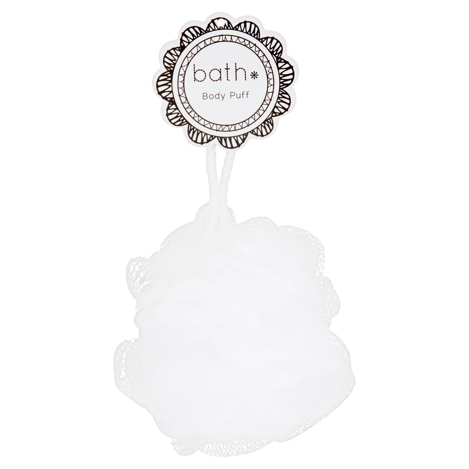 Bath Essentials Body Puff (White)
