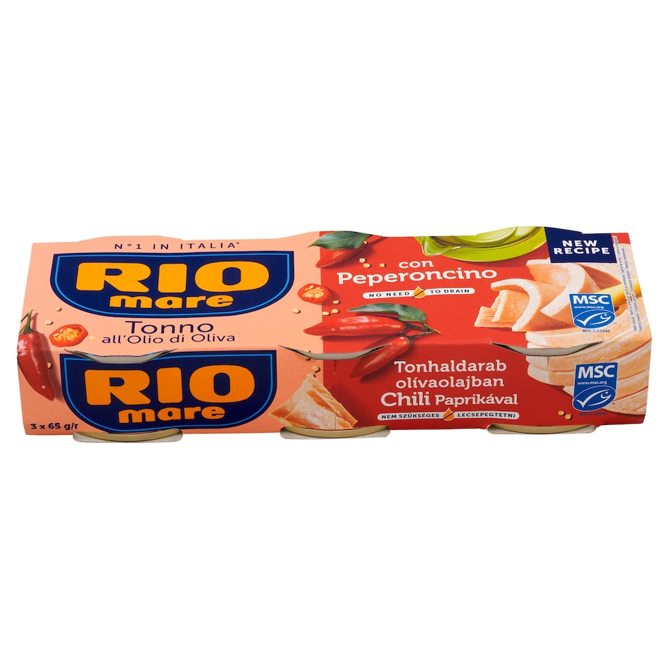 image 1 of Rio Mare Tuna in Olive Oil with Chili Pepper, Spicy 3 x 65 g
