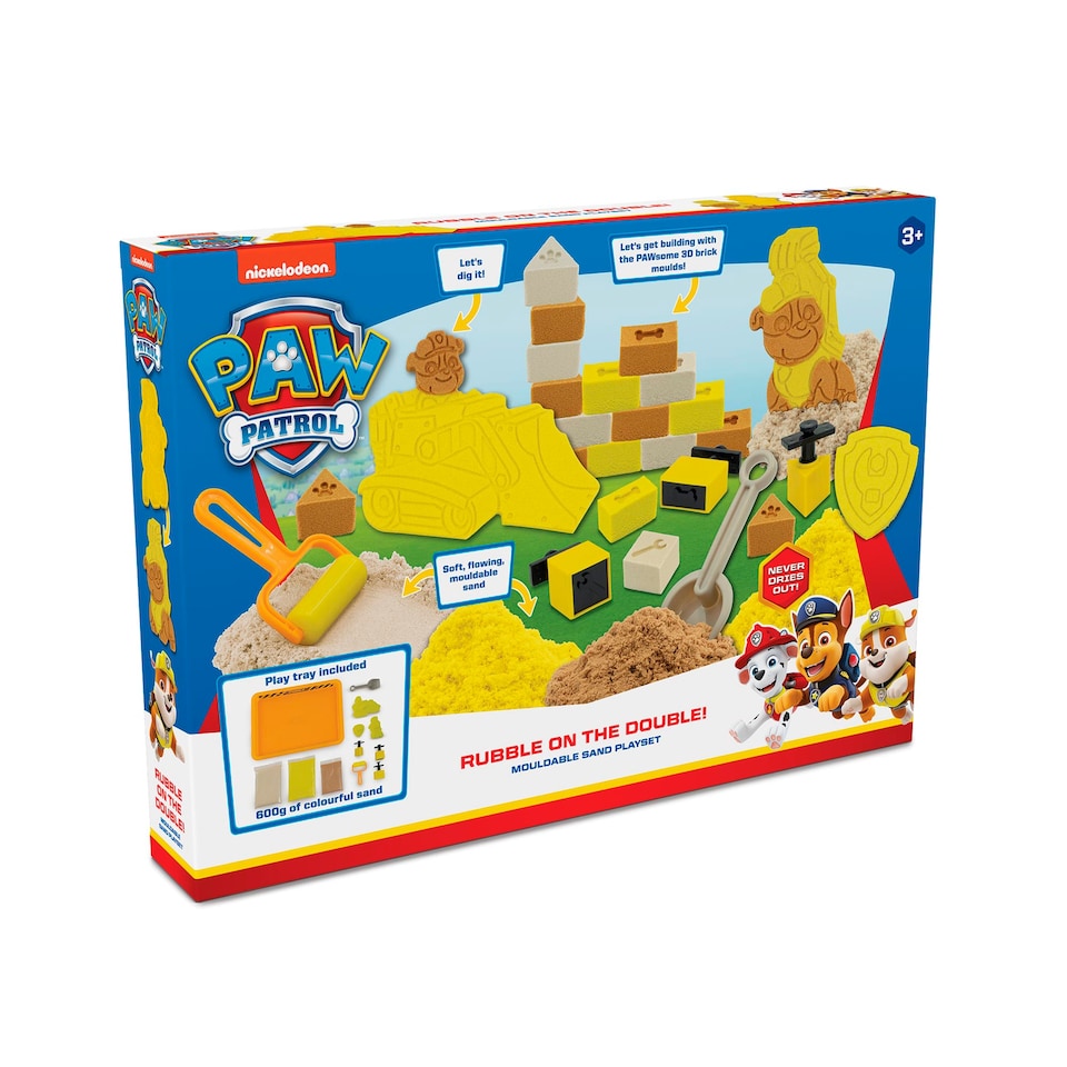image 1 of Nickelodeon Paw Patrol Rubble on the Double! Mouldable Sand Playset