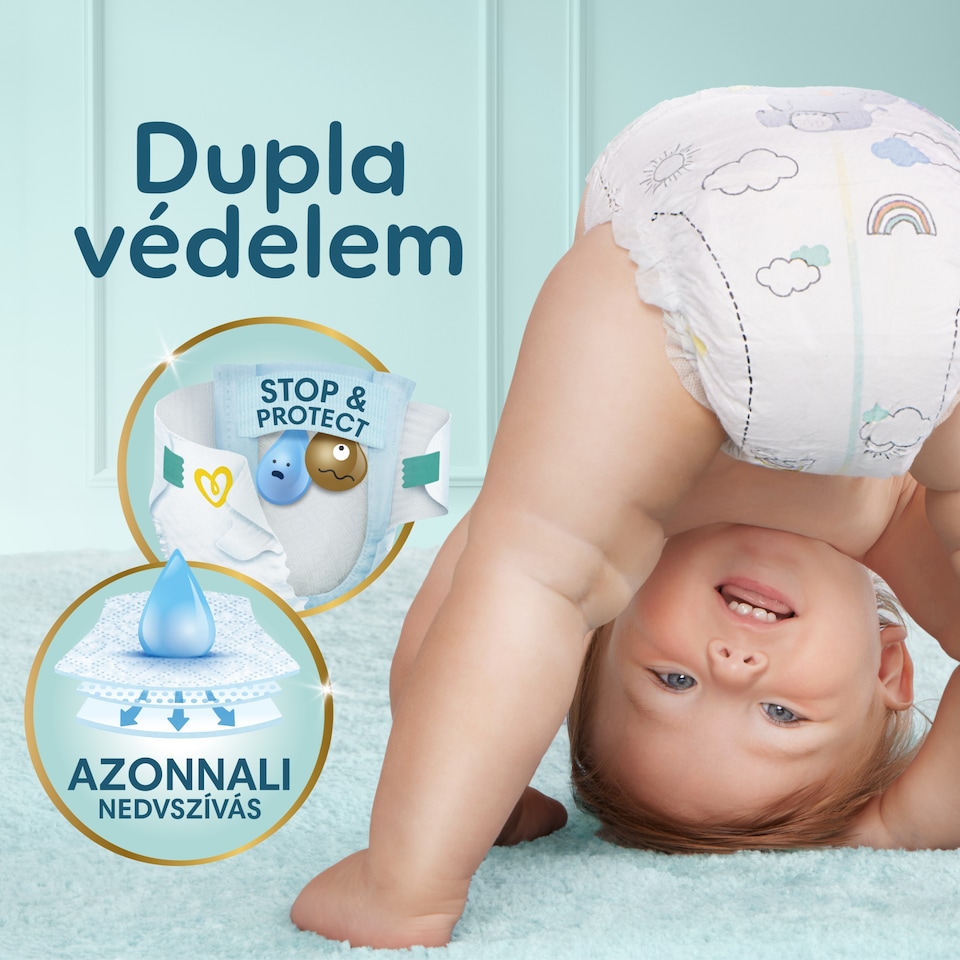 Pampers Premium Care, Méret: 2, 68 Pelenka, 4kg-8kg 1. kép