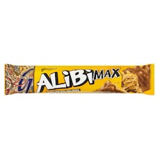 Alibi Max Chocolate Bar With Nuts & Caramel 49G