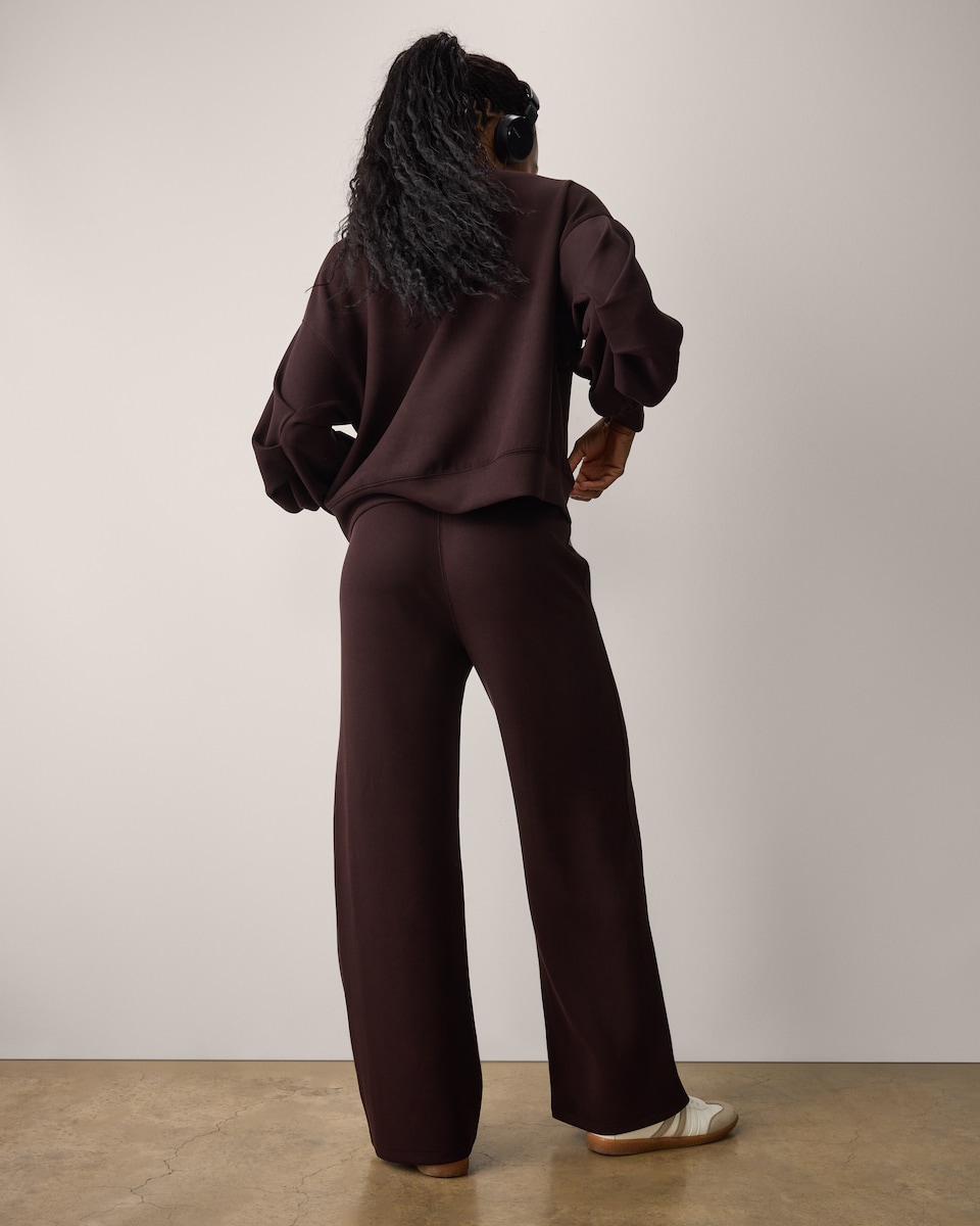 image 1 of F&F Active AFTERCLASS Textured Hoodie in Chocolate