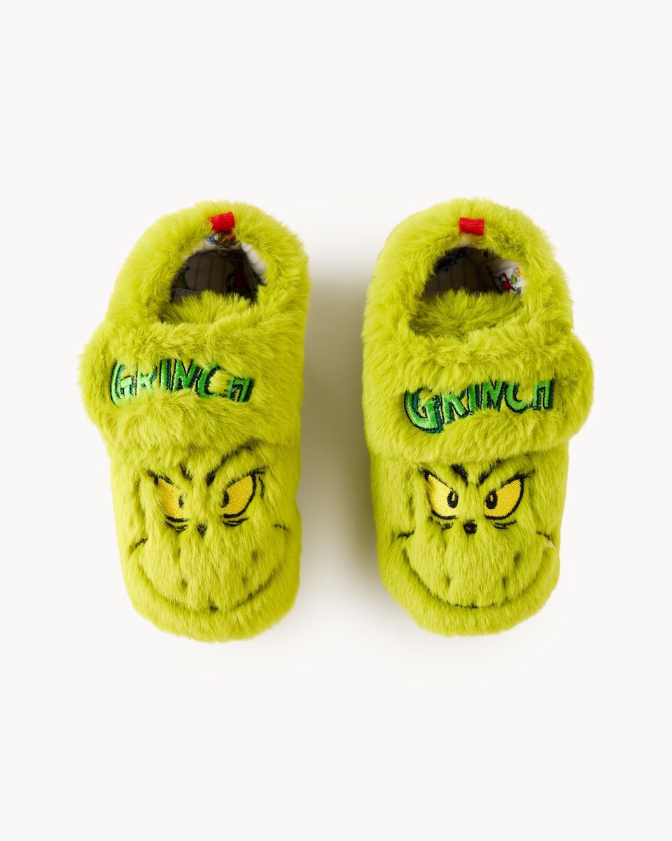 image 1 of The Grinch Cupsole Slippers in Green