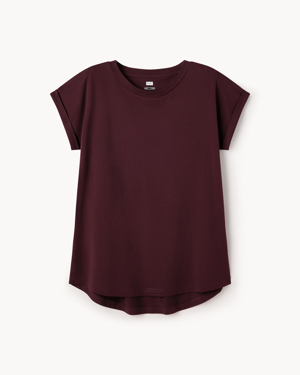 image 1 of F&F Pure Cotton Short Sleeved T-Shirt in Purple