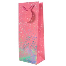 Tesco Pink Foil Bottle Bag
