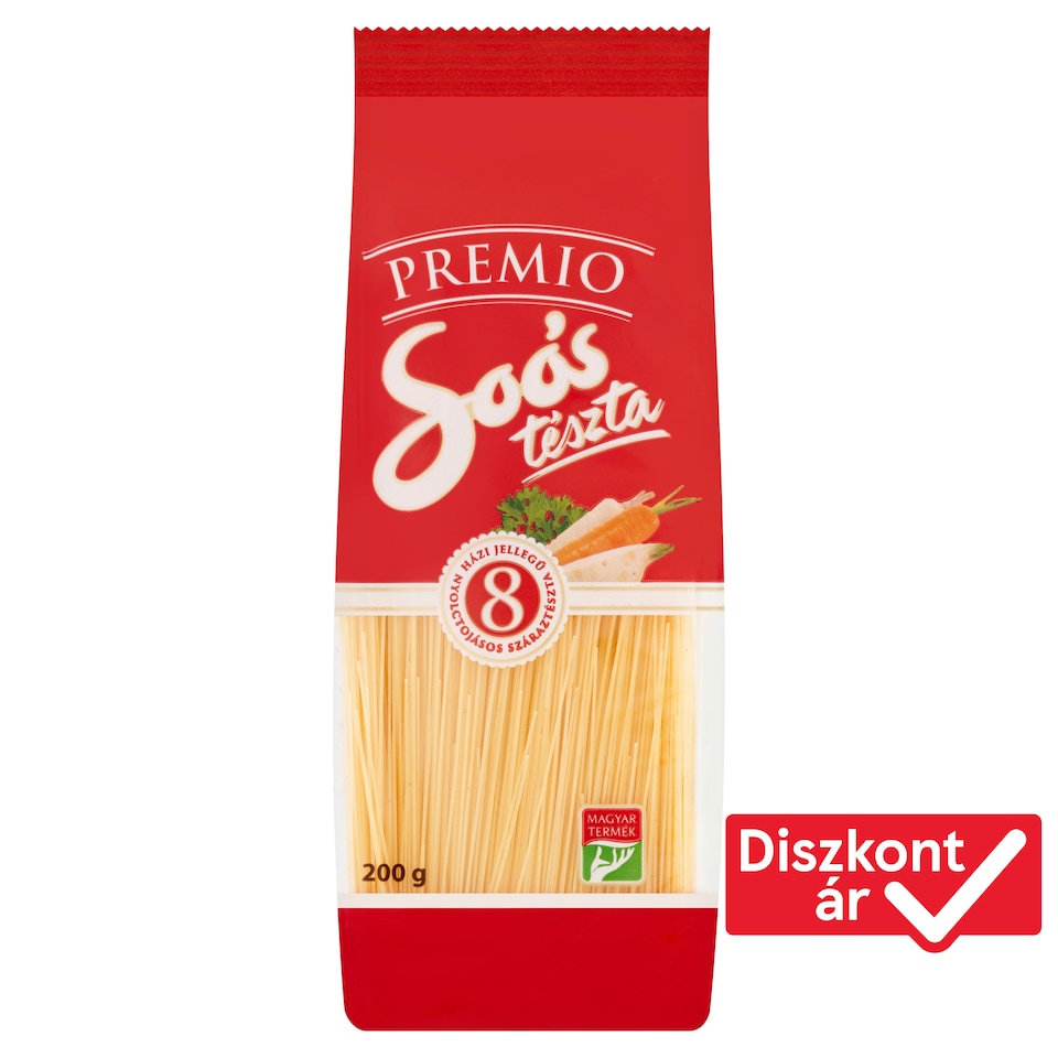 Soós Premio Vermicelli Home Style Dried Pasta with 8 Eggs 200 g