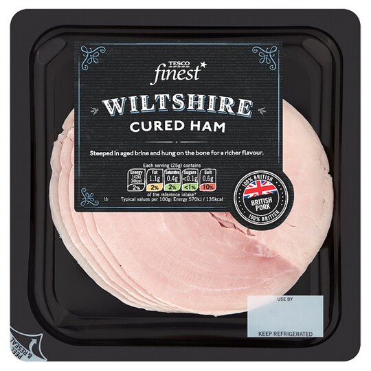 Tesco Finest Wiltshire Whiltshire Cured Ham 125G Tesco Groceries