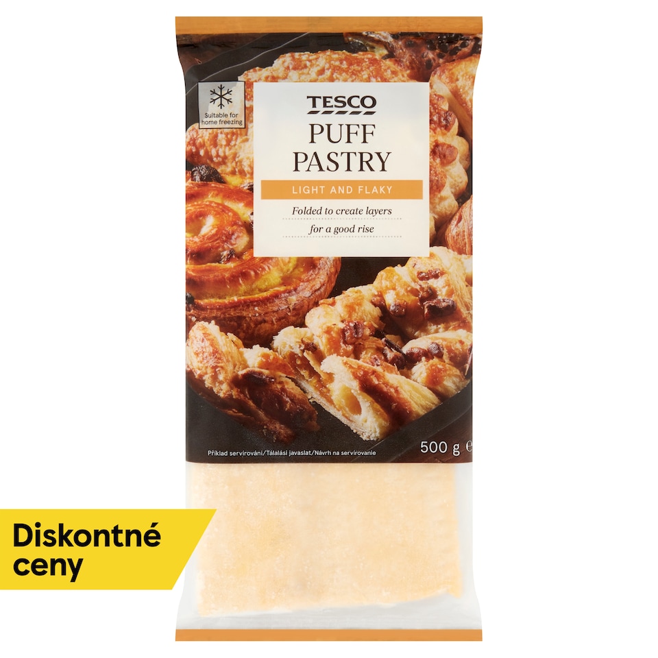 Tesco Lístkové cesto hlbokozmrazené 500 g