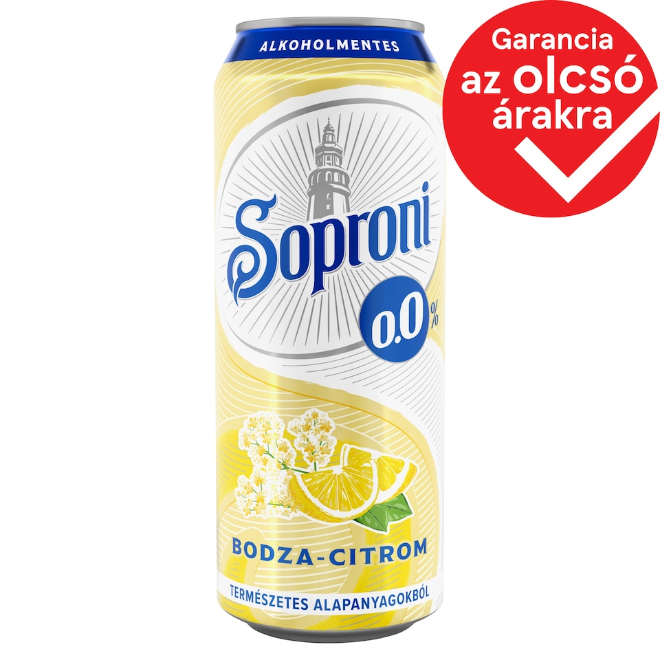 Sopron Elderberry-Lemon Non-Alcoholic Beer Drink 0,0% 500 ml