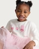 image 2 of Peppa Pig Cotton Rich Long Sleeved Tulle Sweatdress in Cream