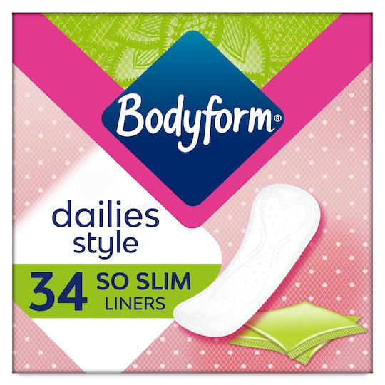 Bodyform So Slim Individually Wrapped And Folded Panty Liners 34 Pack