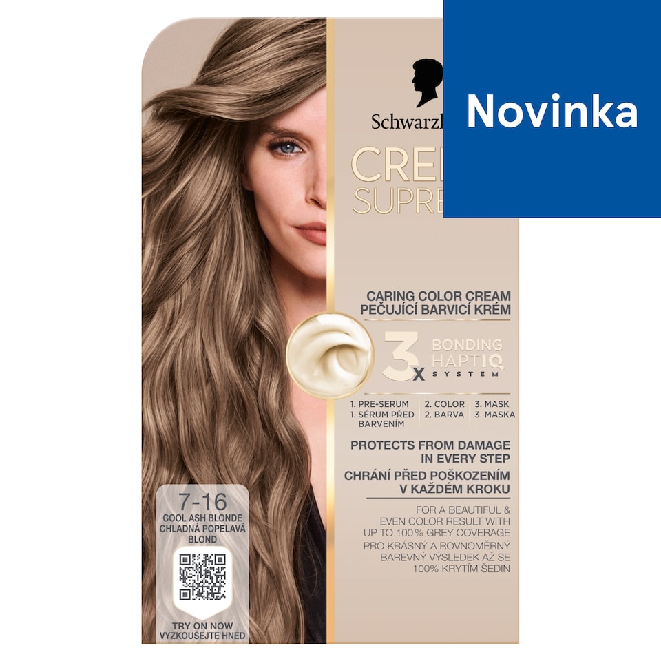 Schwarzkopf Creme Supreme Hair Color 7-16 Cool Ash Blonde