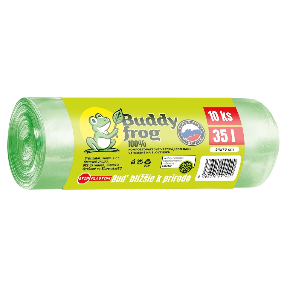 Buddy Frog 100% Eco Bags 35 L 10 pcs