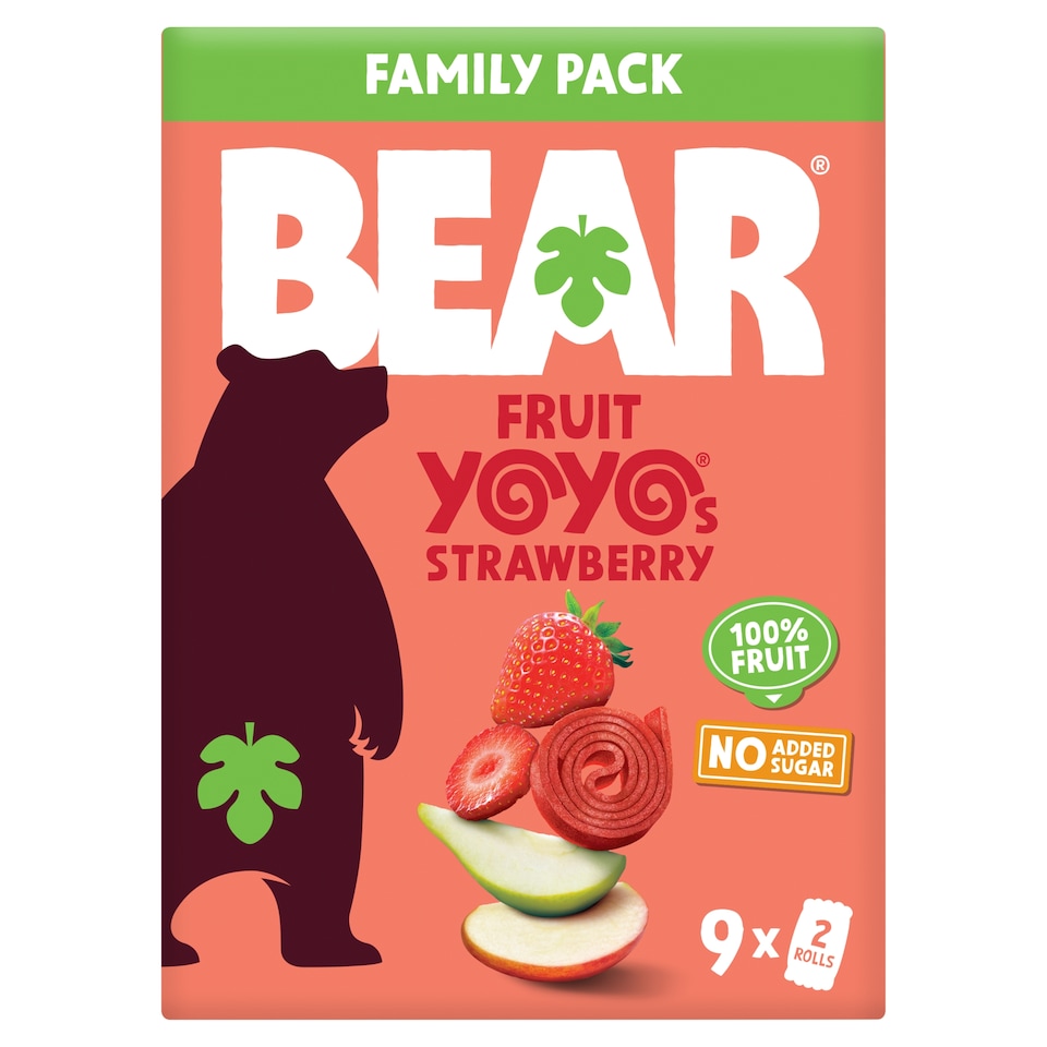Bear Strawberry YoYos 9 x 20g