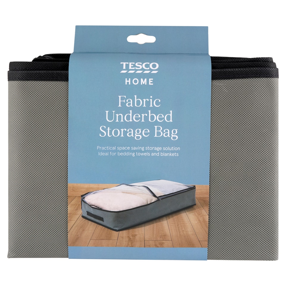 image 1 of Tesco Home Fabric Underbed Storage Bag 85 x 40 x 20 cm