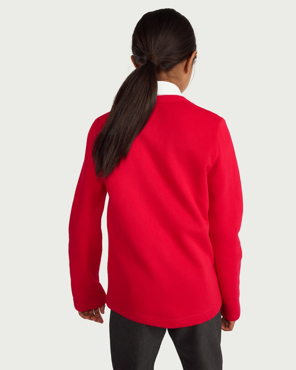 image 1 of F&F School Unisex 2-Pack Cotton Rich Sweat Cardigans in Red