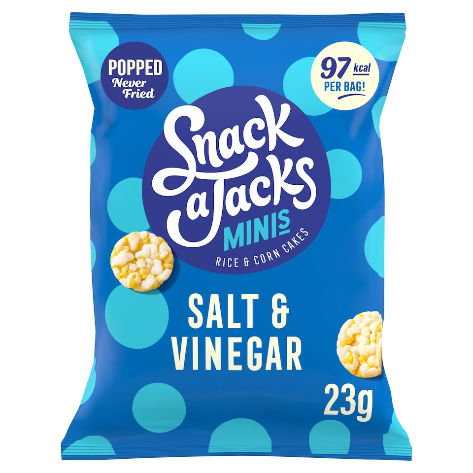 image 1 of Snack a Jacks Salt & Vinegar Rice Cakes Grab Bag Snacks 23g