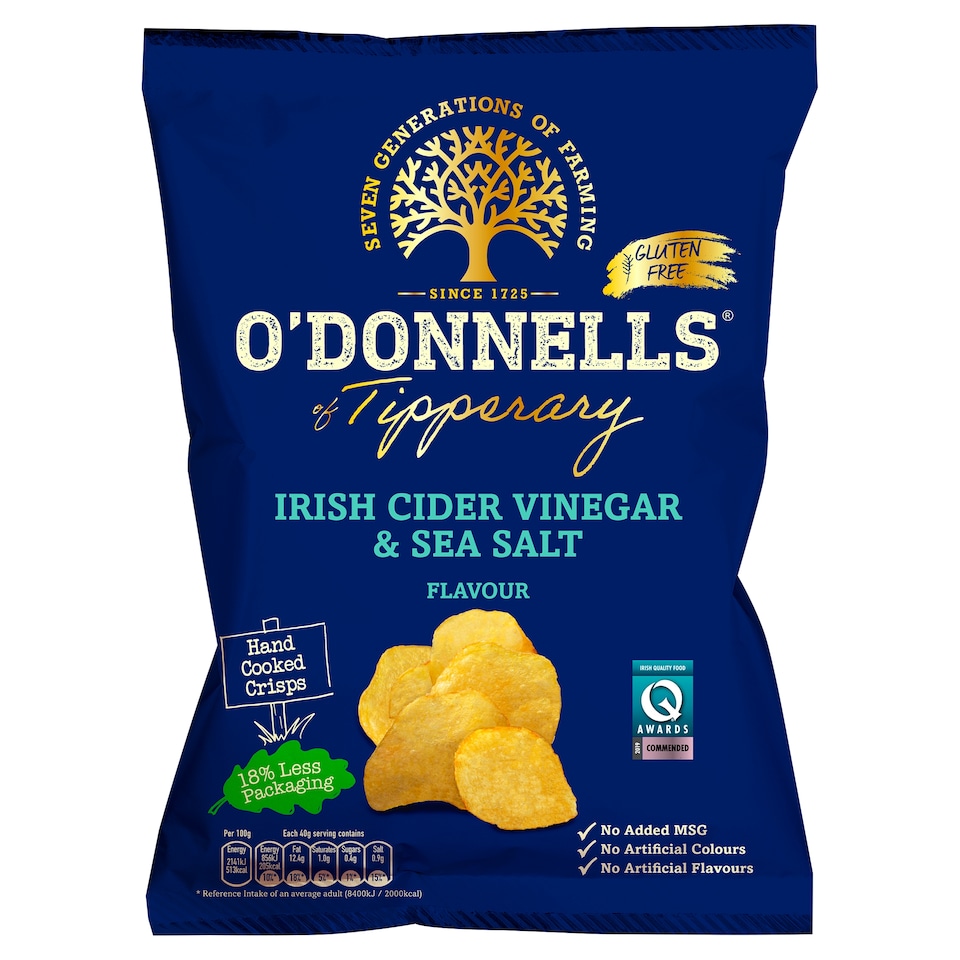 O'donnells Cider Vinegar & Sea Salt 125G