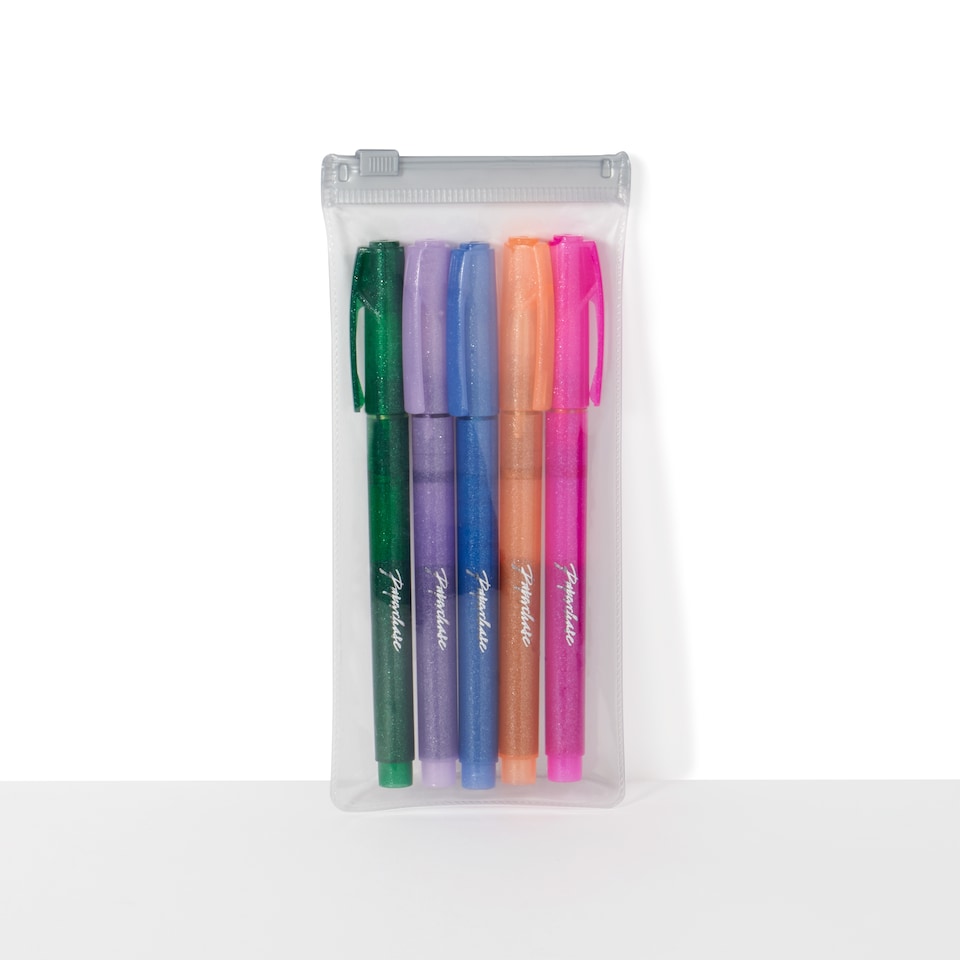 image 1 of Paperchase Rodeo Stars 5 Pack Shimmer Markers