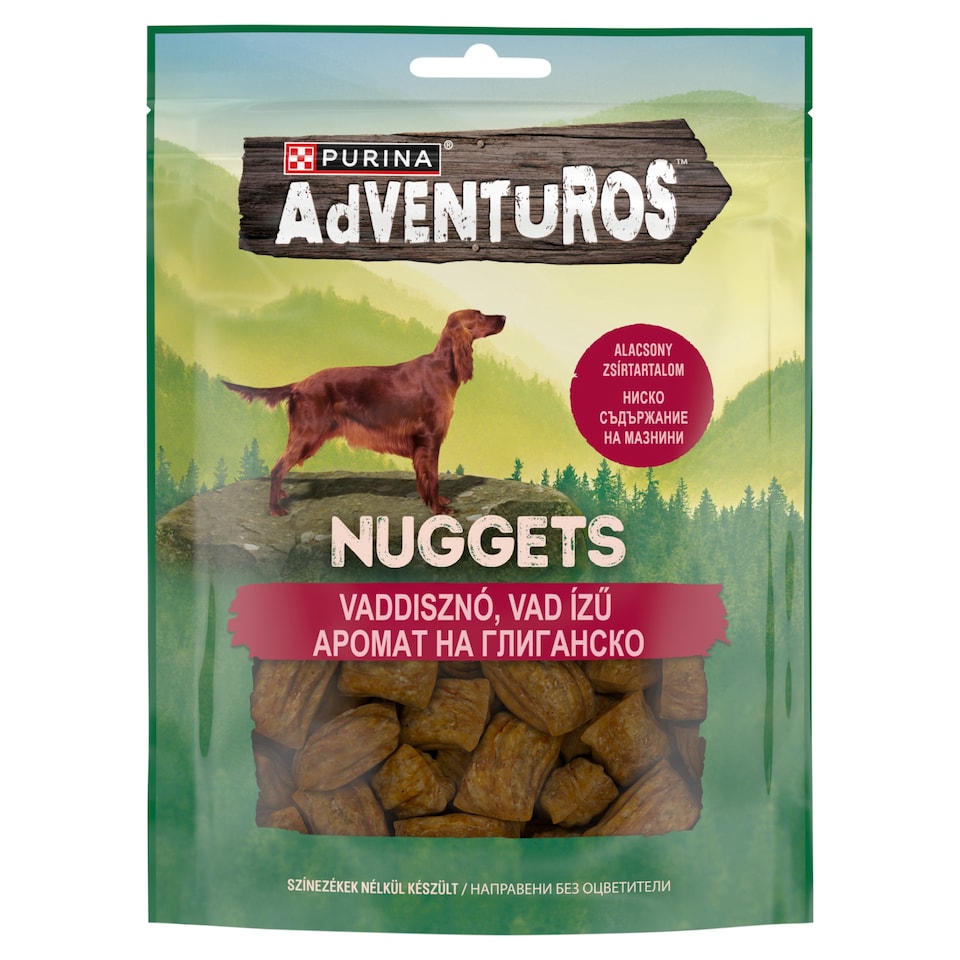 Purina Adventuros vaddisznó, vad ízű jutalomfalat kiegészítő állateledel felnőtt kutyák számára 90 g