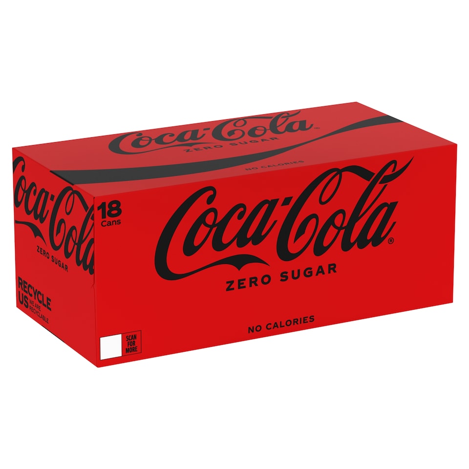 Coca-Cola Zero Sugar Soft Drink 18 x 330ml 