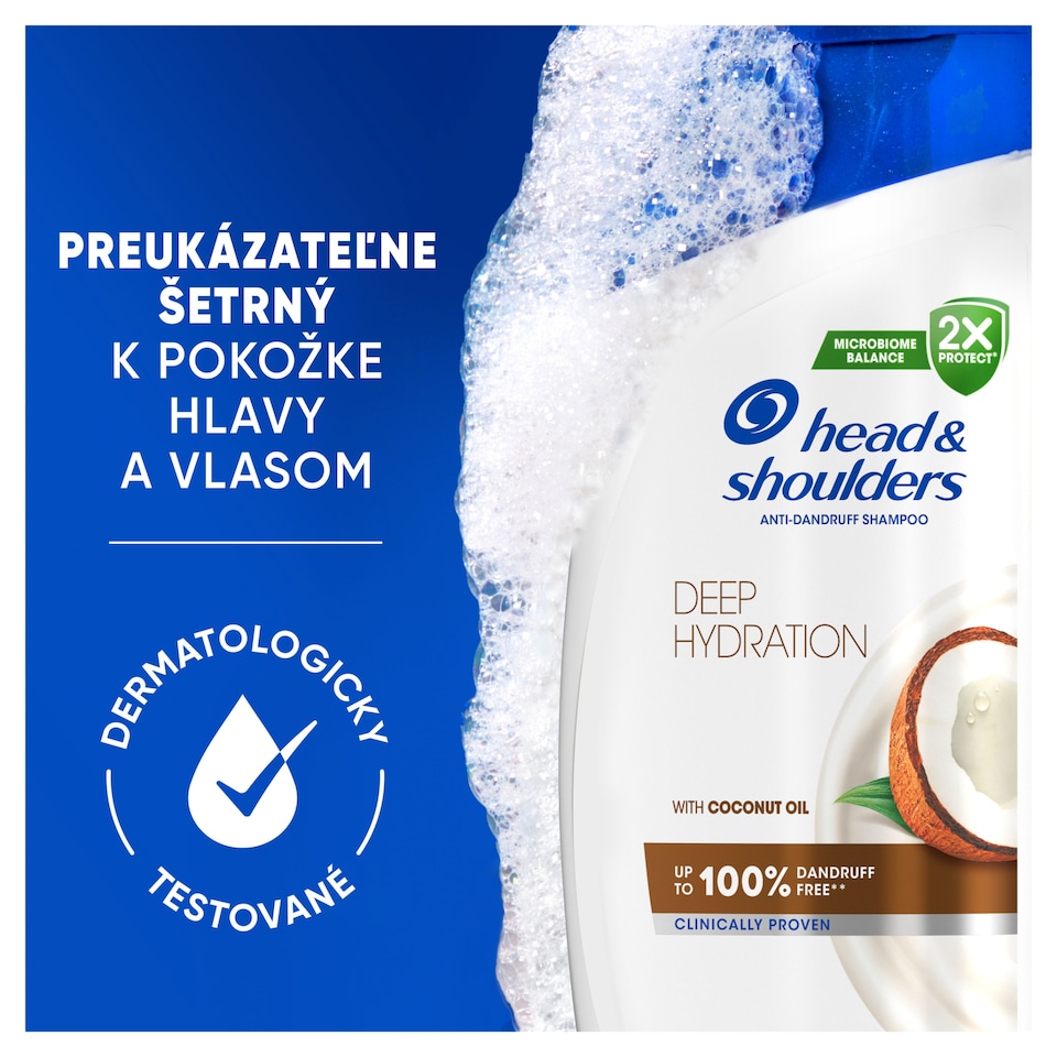 obrázok 1 z Head & Shoulders Deep Hydration Šampón na Lupiny 500 ml s Kokosovým Olejom. Denné Použitie