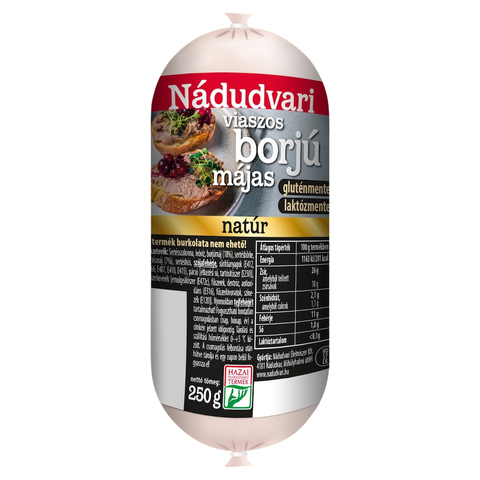 Nádudvari natúr viaszos borjú májas 250 g