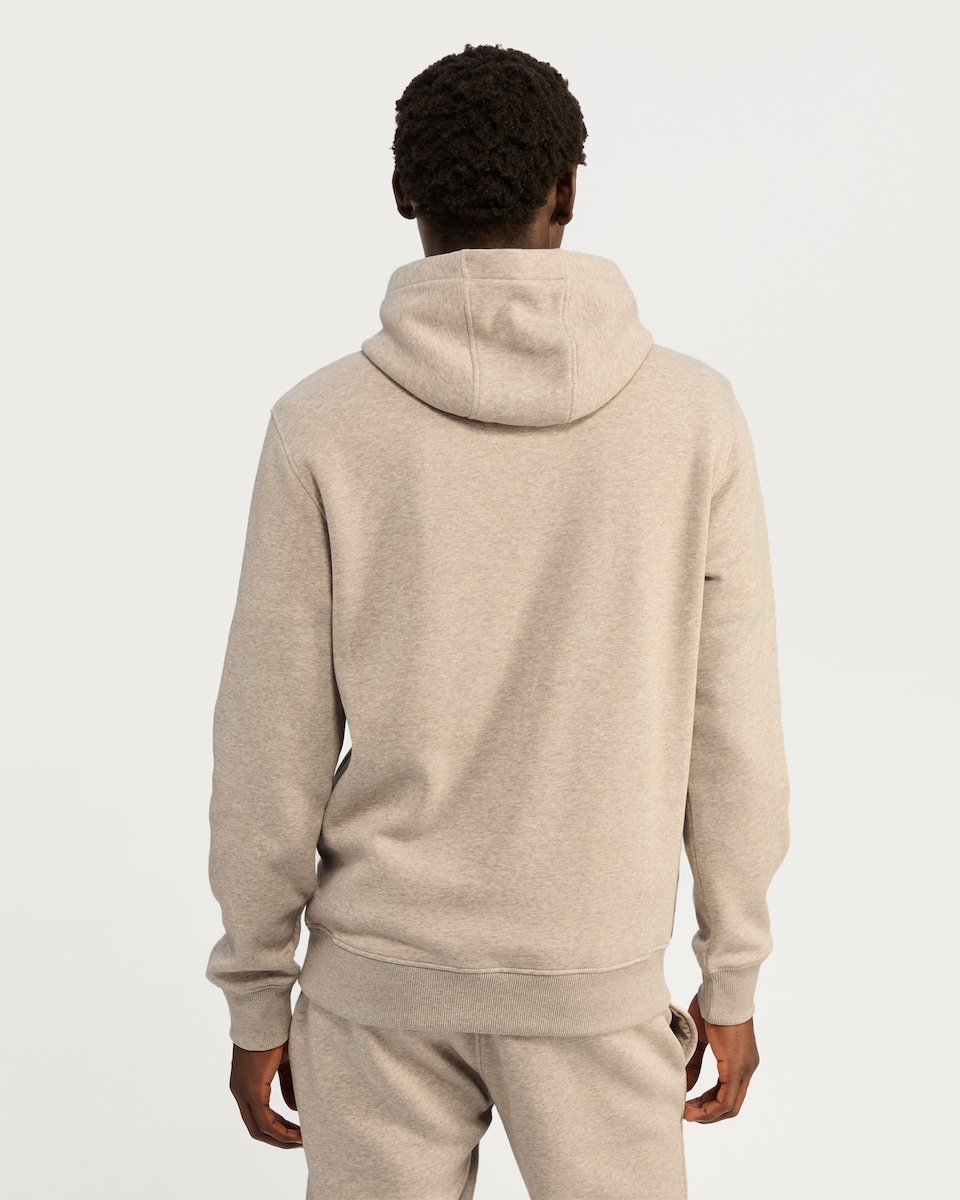 image 1 of F&F Regular Fit Cotton Rich Drawstring Hoodie in Neutral