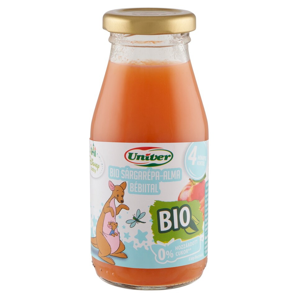 Univer Disney Baby bio sárgarépa-alma bébiital 4 hónapos kortól 200 ml  1. kép