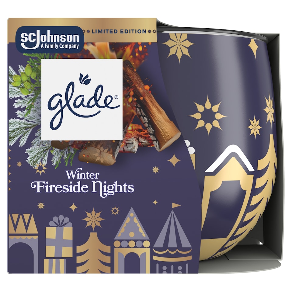 Glade Limited Edition Winter Fireside Nights Decorative Candle 108g