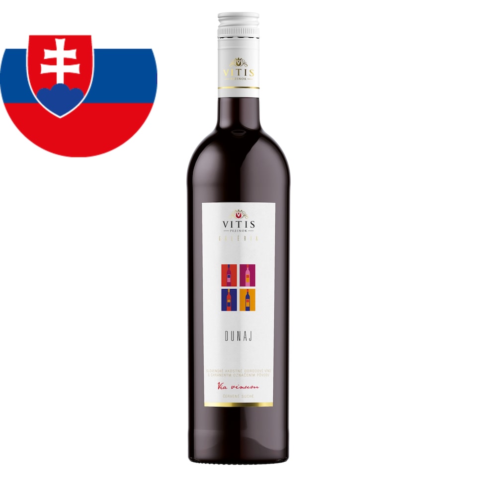 Vitis Pezinok Galéria Dunaj slovenské akostné odrodové víno červené suché 0,75 l