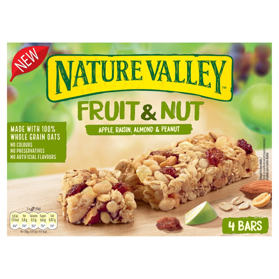 Nature Valley Fruit & Nut Cereal Bars 4X30g