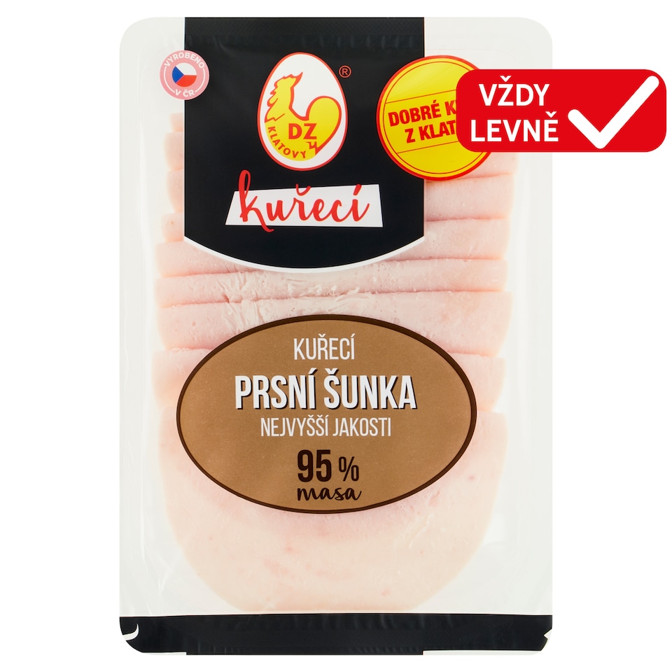Obrázek 1 pro produkt DZ Klatovy Kuřecí prsní šunka nejvyšší jakosti 0,100kg