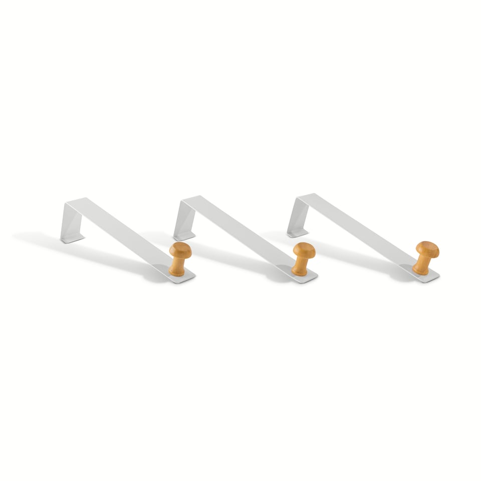 image 1 of Core Supply White Over Door Hooks 3 Pack