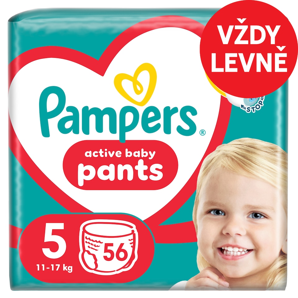 image 1 of Pampers Active Baby Pants Size 5, 56 Nappies, 11kg-17kg